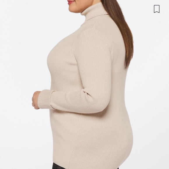 Ribbed turtleneck and cuff sweater - Picture 3 of 4